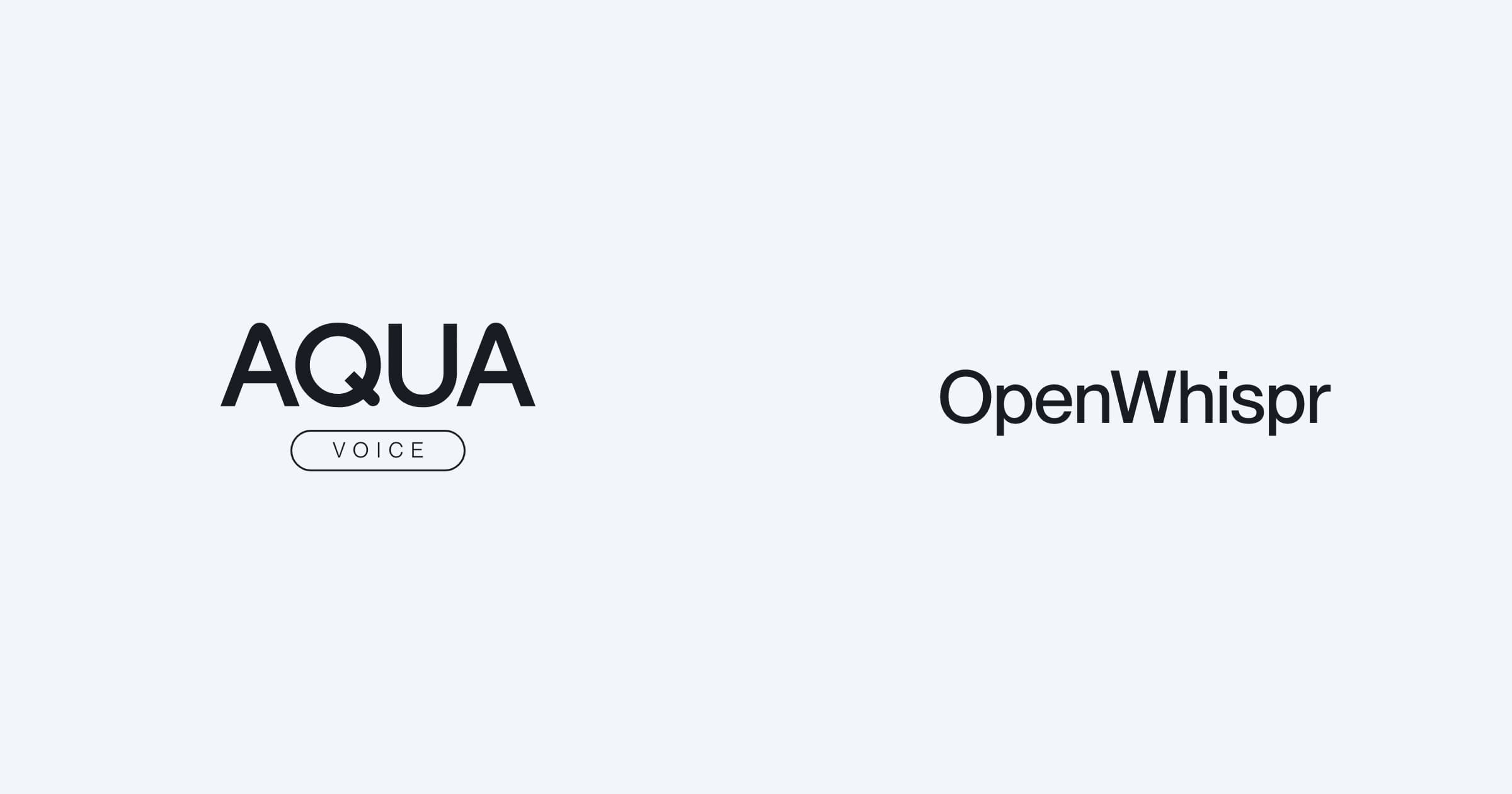 Aqua Voice and OpenWhispr comparison preview