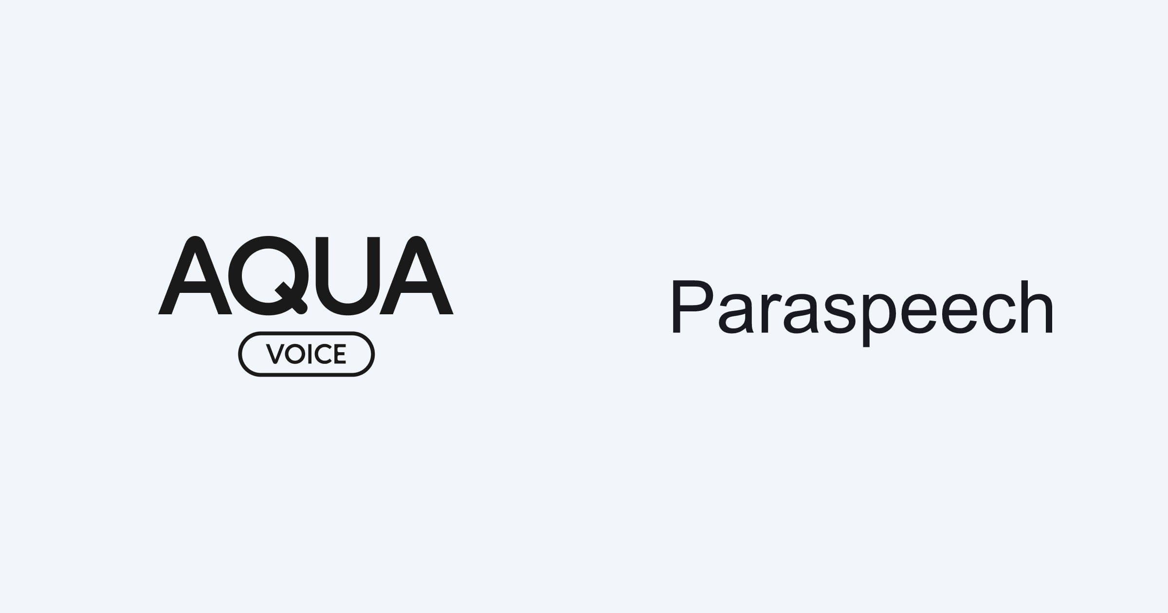 Aqua Voice and Paraspeech comparison preview