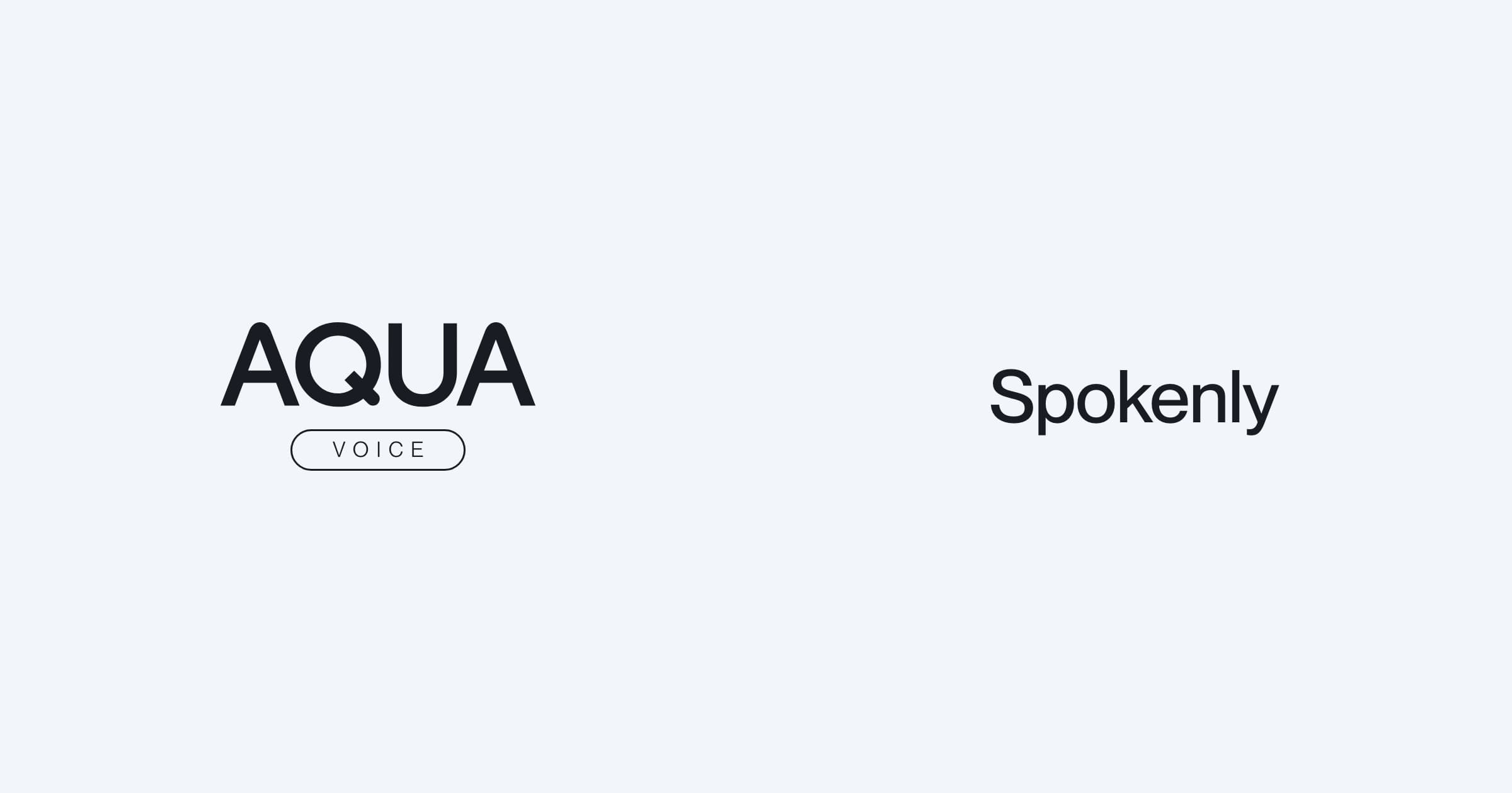 Aqua Voice and Spokenly comparison preview