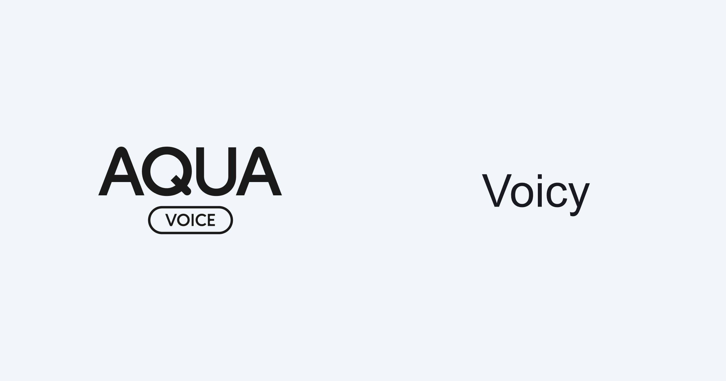 Aqua Voice and Voicy comparison preview